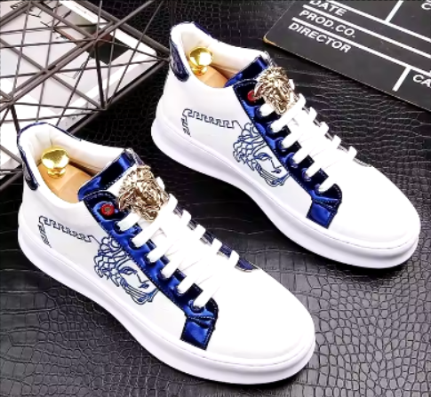 White Board Shoes with Embroidery Summer Casual Shoes